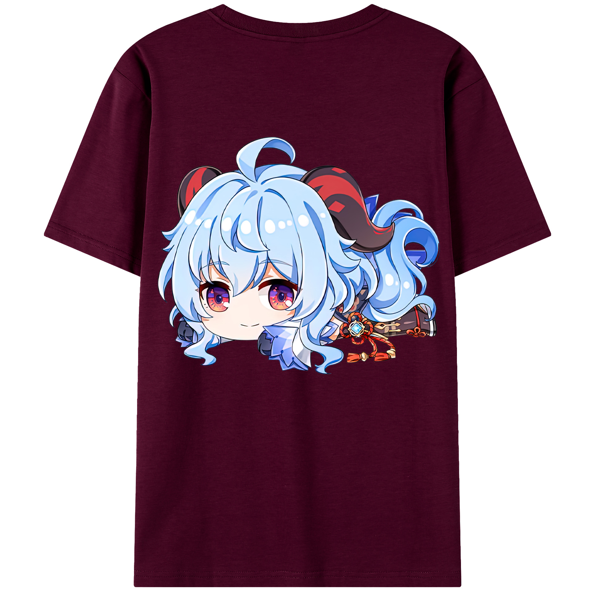 げんし神 甘雨 かんう genshin Ganyu レディース半袖Tシャツ(バックプリント)